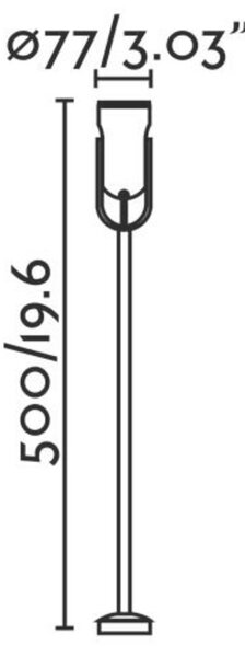 FARO SLOT 500 nástěnné bodové svítidlo, černá