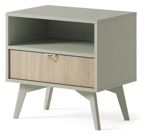 Moderní noční stolek FELICITY 54, zelená / scandi