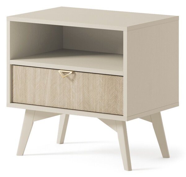 Moderní noční stolek FELICITY 54, béžová / scandi