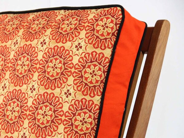 ASIR Polštář YM1105 žlutý s červenými ornamenty
