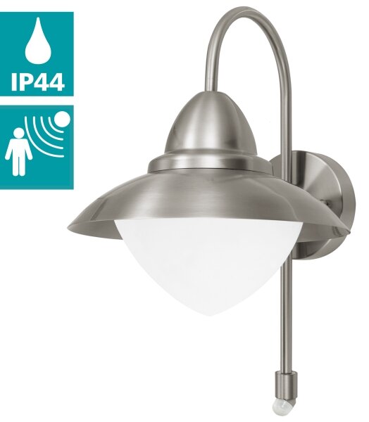 EGLO 87105 - Venkovní senzorové nástěnné svítidlo SIDNEY 1xE27/60W IP44