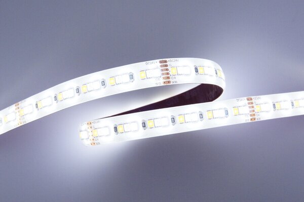 Voděodolný PROFI LED pásek RGB+CCT 34W/m, 24V, IP65, 216LED/m, CRI>95, 12mm