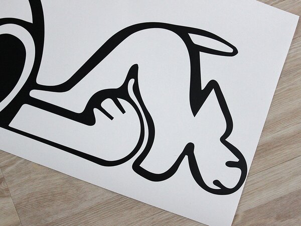 Snoopy na vypínač samolepka na zeď 30 x 15 cm