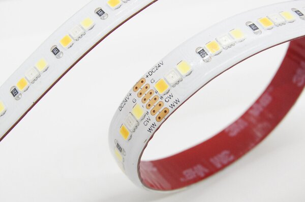 Voděodolný PROFI LED pásek RGB+CCT 34W/m, 24V, IP65, 216LED/m, CRI>95, 12mm