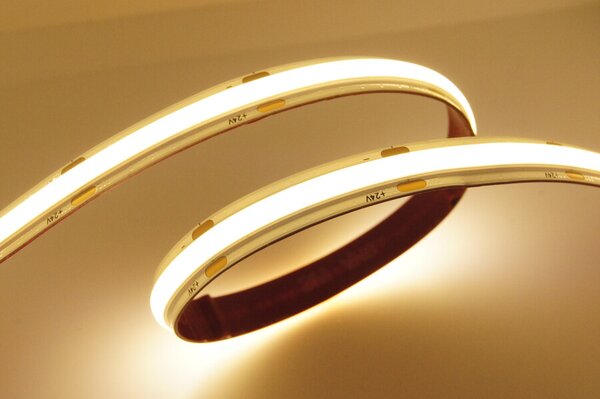 LED pásek LONG-15 COB 10W/m, 24V, IP20, 504LED/m, CRI90 Barva světla: Teplá bílá, 2700K