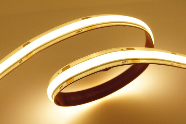 LED pásek LONG-15 COB 10W/m, 24V, IP20, 504LED/m, CRI90 Barva světla: Teplá bílá, 2700K