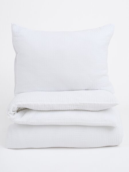 MK Lůžkoviny Mušelínové povlečení - Alexia bílá 140 × 200 cm, 70 x 90 cm