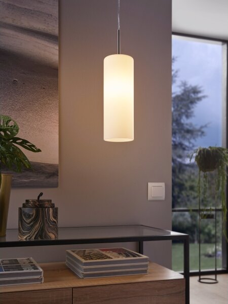 EGLO 85977 - Lustr na lanku TROY 3 1xE27/60W bílá