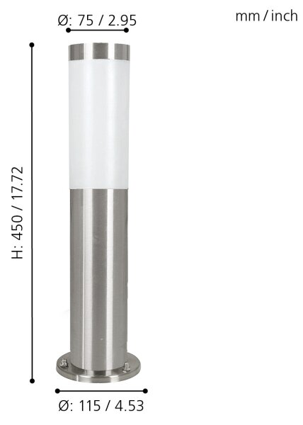 EGLO 81751 - Venkovní lampa HELSINKI 1xE27/15W/230V IP65