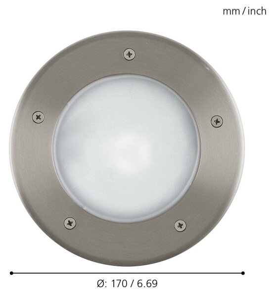 EGLO 86189 - Venkovní nájezdové svítidlo RIGA 3 1xE27/15W/230V IP67