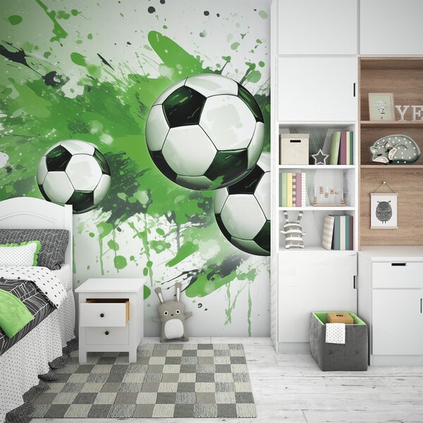 Fototapety Fotbalové míče, Fototapety teen room, Fototapety fotbalové, w04373v1 : uwalls.cz