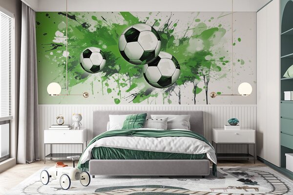 Fototapety Fotbalové míče, Fototapety teen room, Fototapety fotbalové, w04373v1 : uwalls.cz