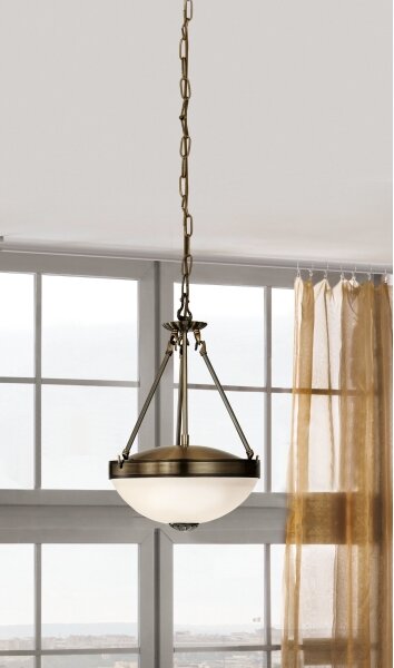 Eglo 82747 - Lustr na řetězu SAVOY 2xE27/60W/230V bronzová