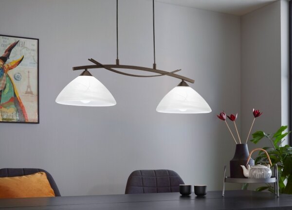 EGLO 91433 - Lustr VINOVO 2xE27/60W/230V