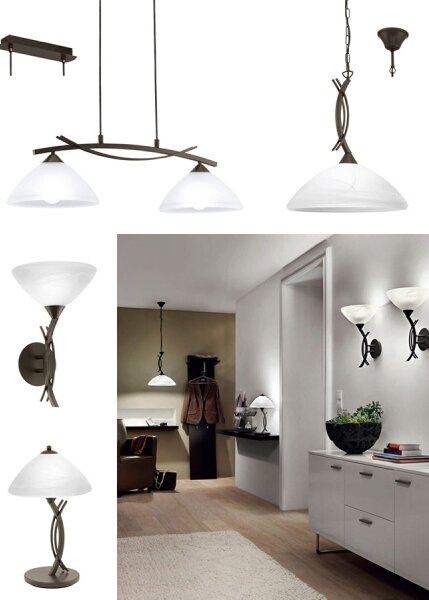 EGLO 91433 - Lustr VINOVO 2xE27/60W/230V