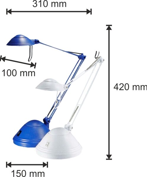 Stmívatelná stolní lampa ELA 1xGY6,35/50W/230V/12V modrá