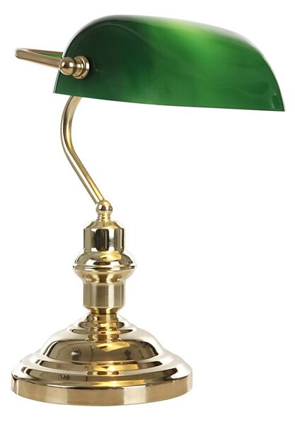 GLOBO 2491 - Stolní lampa ANTIQUE 1xE27/60W zelená - zlatá