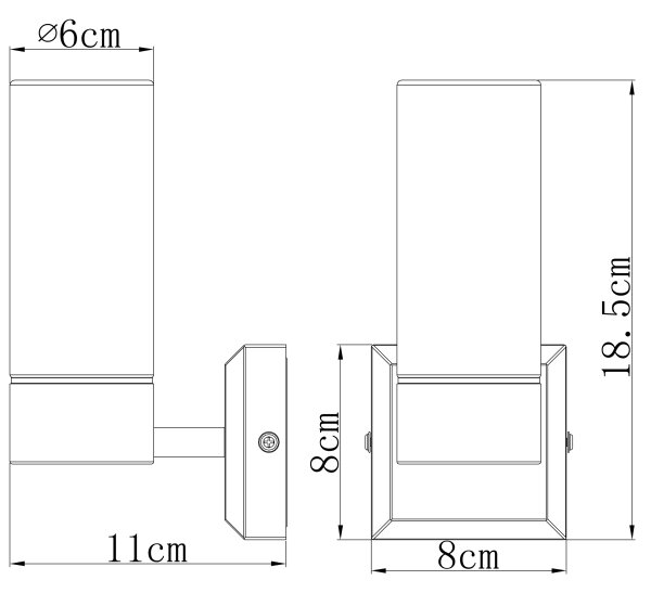 Globo 7815 - Koupelnové nástěnné svítidlo SPACE 1xE14/40W/230V IP44