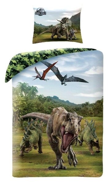 Povlečení Jurský Park T-Rex Bavlna, 140/200, 70/90 cm
