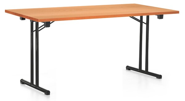 Skládací stůl 160 x 80 cm, černá podnož, buk