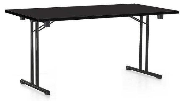Skládací stůl 160 x 80 cm, černá podnož, černá