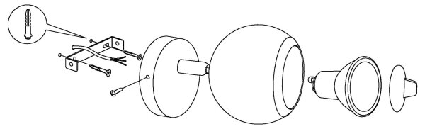 EGLO 31001 - LED Bodové svítidlo BIMEDA 1xGU10/3W LED