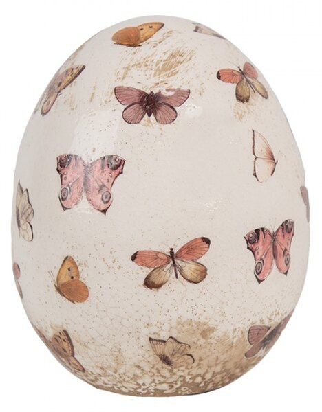 Dekorace keramické vajíčko s motýlky Butterfly Paradise M – 10x12 cm