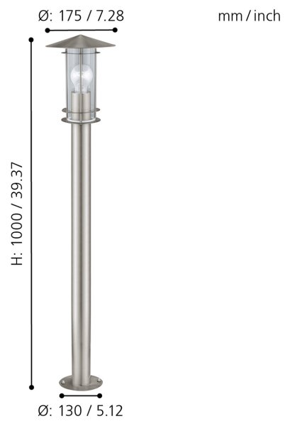 EGLO 30188 - Venkovní lampa LISIO 1xE27/60W/230V IP44