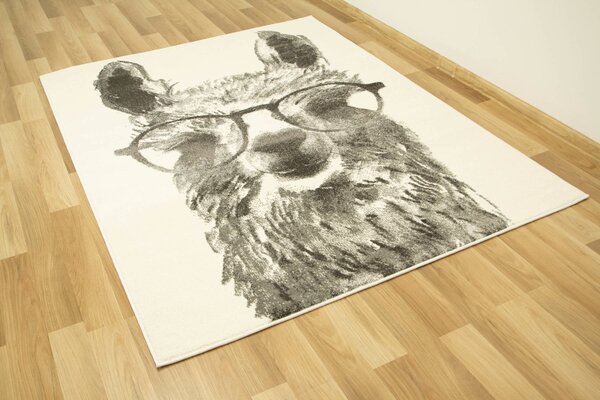 Makro Abra Dětský kusový koberec Lima 9506A Lama krémový šedý Rozměr: 120x170 cm