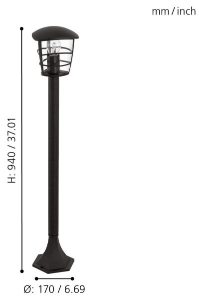 Eglo 93408 - LED Venkovní lampa ALORIA E27/8,5W/230V IP44
