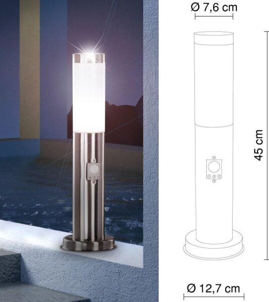 Globo 3158S - Venkovní lampa se senzorem DACIA E27/60W/230V IP44