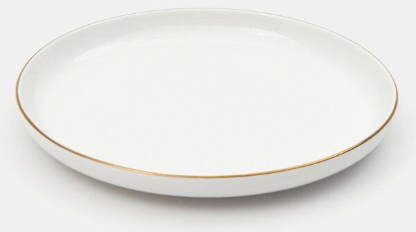 Sinsay - Talíř se zlatým lemem - krémová
