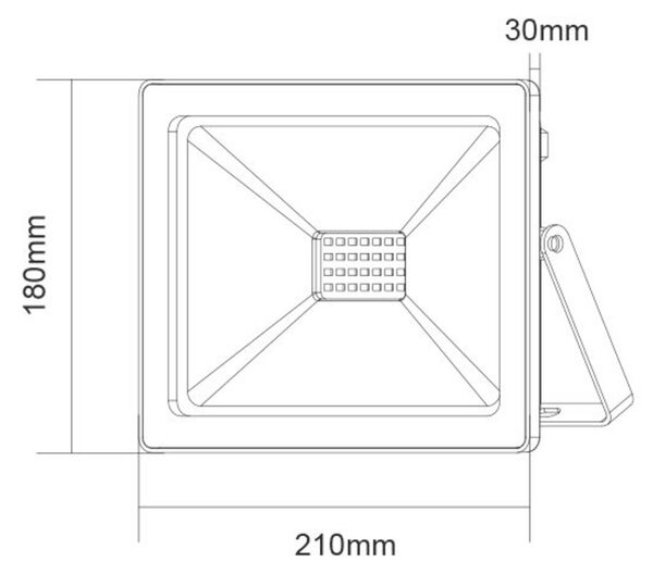 ACA Lighting LED SMD FLOOD venkovní reflektor IP66 70W 3000K 6000Lm 230V RA80 Q7030