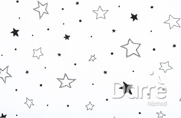 Bavlněná látka Andělské hvězdy š.160 METRÁŽ