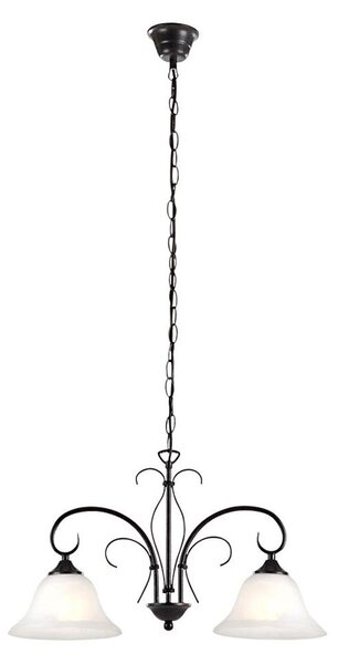 GLOBO 68410-2 - Lustr na řetězu ARIES 2xE27/60W/230V