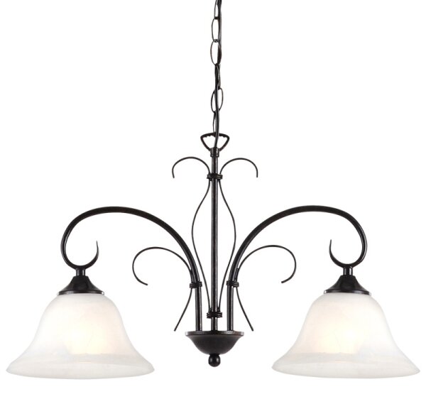 GLOBO 68410-2 - Lustr na řetězu ARIES 2xE27/60W/230V