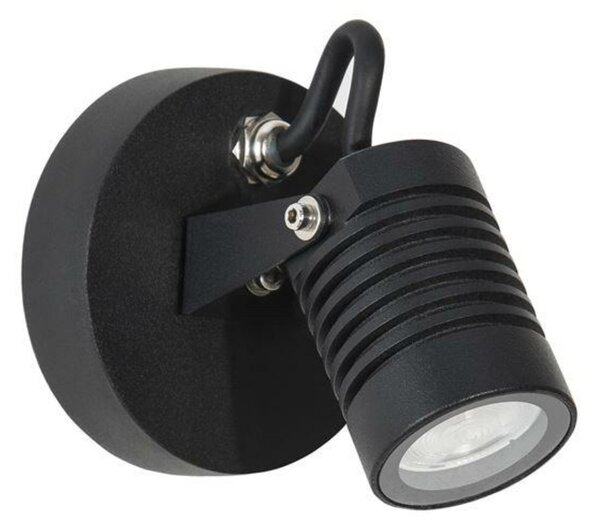 NOVA LUCE venkovní nástěnné svítidlo FEND černý hliník a sklo LED 5W 3000K 100-240V 21st. IP65 9971451