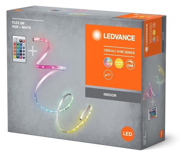 LED pásek 14 W + senzor a ovladač 5m, RGB + teplá bílá