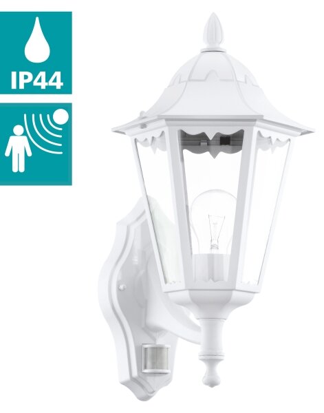 Eglo 93447 - Venkovní nástěnné svítidlo s čidlem NAVEDO 1xE27/60W/230V IP44