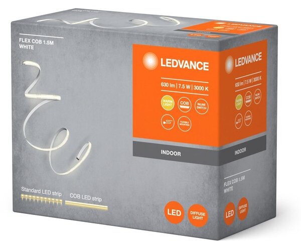 Prémiový LED COB pásek 7.5 W FLEX 1.5m, teplá bílá