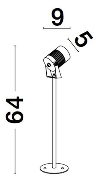 NOVA LUCE venkovní sloupkové svítidlo FEND černý hliník a sklo LED 5W 3000K 100-240V 21st. IP65 9271433