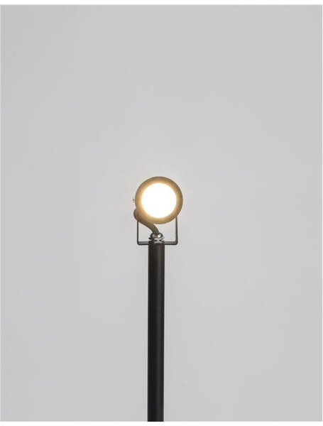 NOVA LUCE venkovní sloupkové svítidlo FEND černý hliník a sklo LED 5W 3000K 100-240V 21st. IP65 9271433