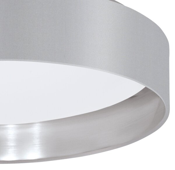 Eglo 31623 - LED Stropní svítidlo MASERLO LED/16W/230V pr. 40,5 cm šedá/stříbrná