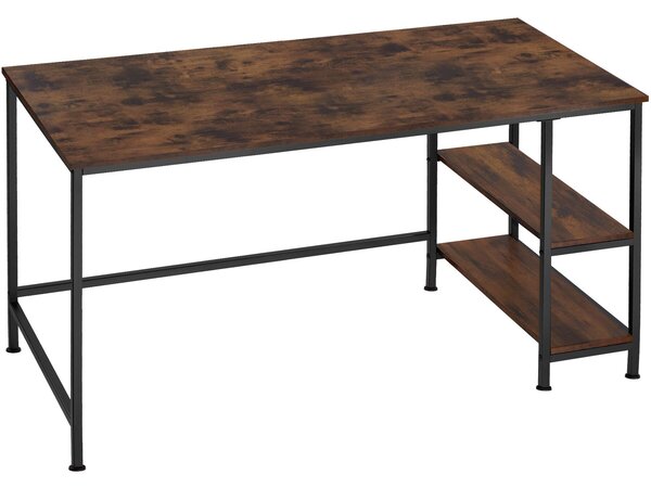 Tectake Počítačový stůl Canton 120x60x75,5cm - Industriální dřevo tmavé, rustikální