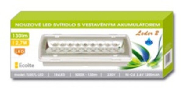 Ecolite Nouzové SMD sv., Ni-Cd, 1-3 hod, 130lm, 5000K, IP65 TL507L-LED