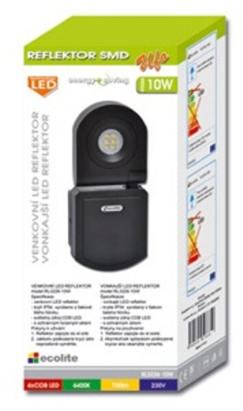 Ecolite LED svítidlo, 4xSMD3535, 10W, 6400K, IP54, 720lm RL3226-10W