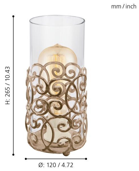 Eglo 49274 - Stolní lampa CARDIGAN 1xE27/60W/230V
