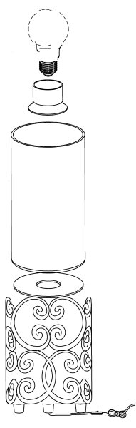 Eglo 49274 - Stolní lampa CARDIGAN 1xE27/60W/230V