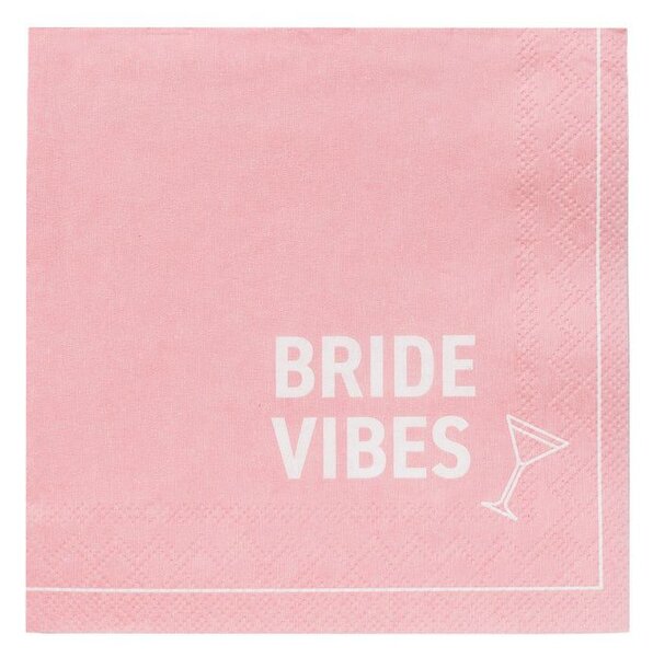 Papírové ubrousky Bride Vibes – 20 ks