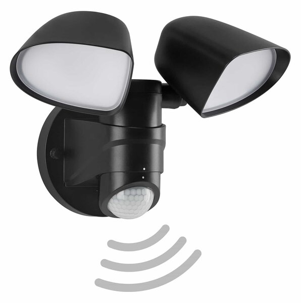 BRILONER TELEFUNKEN LED venkovní bodové svítidlo s čidlem, 21,8 cm, 20 W, černá TF 304605TF